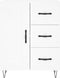 vidaXL - Dressoir - 69,5x34x90 - cm - bewerkt - hout - wit