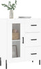 vidaXL - Dressoir - 69,5x34x90 - cm - bewerkt - hout - wit