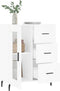 vidaXL - Dressoir - 69,5x34x90 - cm - bewerkt - hout - wit