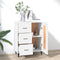 vidaXL - Dressoir - 69,5x34x90 - cm - bewerkt - hout - wit