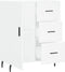 vidaXL - Dressoir - 69,5x34x90 - cm - bewerkt - hout - wit