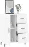 vidaXL - Dressoir - 69,5x34x90 - cm - bewerkt - hout - wit