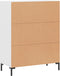 vidaXL - Dressoir - 69,5x34x90 - cm - bewerkt - hout - wit