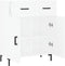 vidaXL - Dressoir - 69,5x34x90 - cm - bewerkt - hout - wit