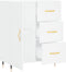 vidaXL - Dressoir - 69,5x34x90 - cm - bewerkt - hout - wit