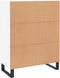 vidaXL - Dressoir - 69,5x34x90 - cm - bewerkt - hout - wit