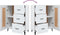 vidaXL - Dressoir - 69,5x34x90 - cm - bewerkt - hout - wit