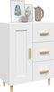 vidaXL - Dressoir - 69,5x34x90 - cm - bewerkt - hout - wit