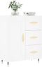 vidaXL - Dressoir - 69,5x34x90 - cm - bewerkt - hout - wit