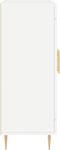 vidaXL - Dressoir - 69,5x34x90 - cm - bewerkt - hout - wit
