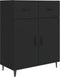 vidaXL - Dressoir - 69,5x34x90 - cm - bewerkt - hout - zwart