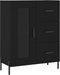 vidaXL - Dressoir - 69,5x34x90 - cm - bewerkt - hout - zwart