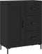 vidaXL - Dressoir - 69,5x34x90 - cm - bewerkt - hout - zwart
