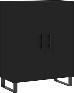 vidaXL - Dressoir - 69,5x34x90 - cm - bewerkt - hout - zwart