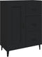 vidaXL - Dressoir - 69,5x34x90 - cm - bewerkt - hout - zwart