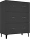 vidaXL - Dressoir - 69,5x34x90 - cm - bewerkt - hout - zwart