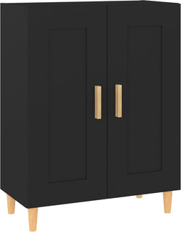 vidaXL - Dressoir - 69,5x34x90 - cm - bewerkt - hout - zwart