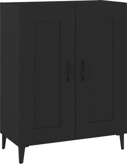 vidaXL - Dressoir - 69,5x34x90 - cm - bewerkt - hout - zwart
