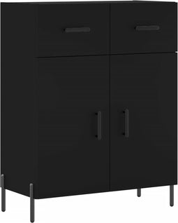 vidaXL - Dressoir - 69,5x34x90 - cm - bewerkt - hout - zwart