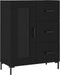 vidaXL - Dressoir - 69,5x34x90 - cm - bewerkt - hout - zwart