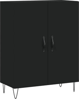 vidaXL - Dressoir - 69,5x34x90 - cm - bewerkt - hout - zwart