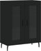 vidaXL - Dressoir - 69,5x34x90 - cm - bewerkt - hout - zwart