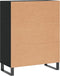 vidaXL - Dressoir - 69,5x34x90 - cm - bewerkt - hout - zwart