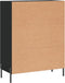 vidaXL - Dressoir - 69,5x34x90 - cm - bewerkt - hout - zwart