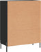vidaXL - Dressoir - 69,5x34x90 - cm - bewerkt - hout - zwart