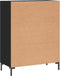 vidaXL - Dressoir - 69,5x34x90 - cm - bewerkt - hout - zwart