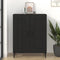 vidaXL - Dressoir - 69,5x34x90 - cm - bewerkt - hout - zwart