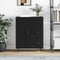 vidaXL - Dressoir - 69,5x34x90 - cm - bewerkt - hout - zwart