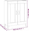 vidaXL - Dressoir - 69,5x34x90 - cm - bewerkt - hout - zwart