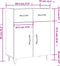 vidaXL - Dressoir - 69,5x34x90 - cm - bewerkt - hout - zwart