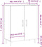 vidaXL - Dressoir - 69,5x34x90 - cm - bewerkt - hout - zwart