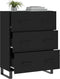 vidaXL - Dressoir - 69,5x34x90 - cm - bewerkt - hout - zwart