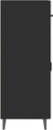 vidaXL - Dressoir - 69,5x34x90 - cm - bewerkt - hout - zwart
