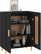 vidaXL - Dressoir - 69,5x34x90 - cm - bewerkt - hout - zwart