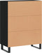 vidaXL - Dressoir - 69,5x34x90 - cm - bewerkt - hout - zwart