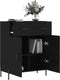 vidaXL - Dressoir - 69,5x34x90 - cm - bewerkt - hout - zwart