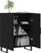 vidaXL - Dressoir - 69,5x34x90 - cm - bewerkt - hout - zwart