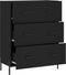 vidaXL - Dressoir - 69,5x34x90 - cm - bewerkt - hout - zwart