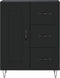 vidaXL - Dressoir - 69,5x34x90 - cm - bewerkt - hout - zwart
