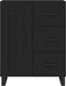 vidaXL - Dressoir - 69,5x34x90 - cm - bewerkt - hout - zwart