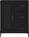 vidaXL - Dressoir - 69,5x34x90 - cm - bewerkt - hout - zwart