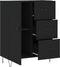 vidaXL - Dressoir - 69,5x34x90 - cm - bewerkt - hout - zwart