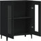 vidaXL - Dressoir - 69,5x34x90 - cm - bewerkt - hout - zwart