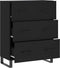 vidaXL - Dressoir - 69,5x34x90 - cm - bewerkt - hout - zwart