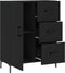 vidaXL - Dressoir - 69,5x34x90 - cm - bewerkt - hout - zwart