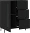 vidaXL - Dressoir - 69,5x34x90 - cm - bewerkt - hout - zwart